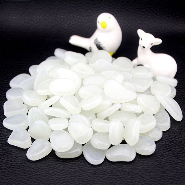 50Pcs/bag Glow In The Dark Garden Pebbles Glow Stones Rocks for Garden Walkways 50Pcs Garden Luminous Stones Garden Decoration